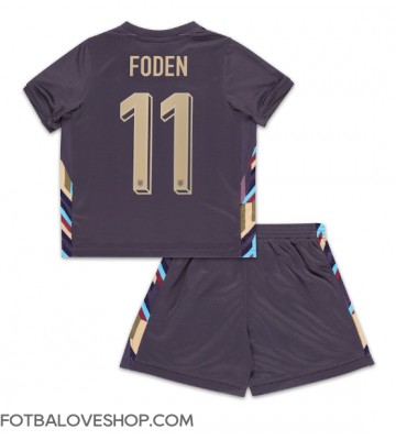 Anglie Phil Foden #11 Dětské Venkovní Dres ME 2024 Krátký Rukáv (+ trenýrky)